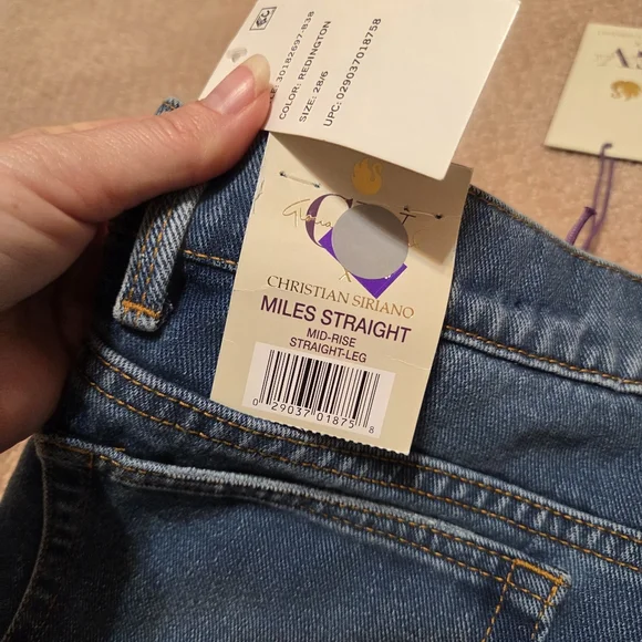 Gloria Vanderbilt‎ X Christian Sirano Miles Straight Midrise Jeans Size 28 New - Picture 5 of 11